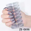 Fábrica Zhengxiang Personalizado 16 Películas de Esmalte Adesivos de Unha Rosa Cebola Traço Olho de Gato Brilho Cruzado Adesivos de Unha para Fronteira Oem