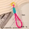 Nova Corda Colorblock com Nó Curta para Celular Chaveiro Tecido à Mão para Copo d'Água Corda de Mão Corda de Pulso Destacável