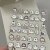 Al por mayor En stock Estilo Ins Suave Lindo Perezoso Cachorro Blanco Pegatinas para Uñas Relieve 3D Decoración de Dibujos Animados