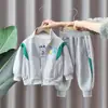 8804 Traje Deportivo para Niños Otoño Celebridad de Internet Ropa Casual 2026 Nuevo Moda de Primavera y Otoño Conjunto de Dos Piezas para Niños