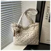 Bolso Grande de Tela Nuevo para Mujer Estilo Coreano Bordado Acolchado Bolso de Mano Ligero Gran Capacidad Estudiante Bolso de Hombro para Viajes