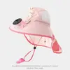 Sombrero Abanico Chal Hombres Mujeres Verano Protección Solar Sombrero Parasol Ala Ancha Malla Transpirable Sombrero de Sol Sombrero Infantil Abanico