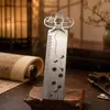 Marca-páginas Régua Vazada de Metal Estilo Chinês Novo Personalizado Marca-páginas Criativo Cultural Urbano com Escala Gravada a Laser
