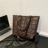Chaqueta acolchada de algodón Bolso para mujer Primavera y Verano Nuevo Retro Bordado de Líneas de Diamantes Bolso Tote de Gran Capacidad para Mujer Bolso de Hombro para Viajes de Mujer