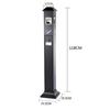 Columna de ceniza vertical para vestíbulo de hotel, columna de humo, columna de colillas de cigarrillos fija, cubo de basura exterior, área de fumadores, cubo de humo