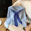 Camiseta Térmica Listrada de Manga Longa para Mulheres Plus Size, Estilo Novo Outono/Inverno 2025, Modelagem Solta, Emagrecedora, Cobre a Barriga