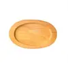 Bandeja Teppanyaki de Madera de Pino Personalizada, Base de Madera Aislante de Calor, Bandeja de Madera para Pizza, Plato para Bistec, Plato Occidental para Uso en Casa, Rectangular