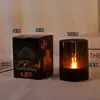 Luces de Velas Hotel Restaurante Atmósfera a la Luz de las Velas Accesorios de Decoración Acrílico Negro Llama Velas Electrónicas Transfronterizo