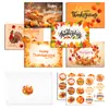 Hk029 Tarjeta de Bendición Festiva de Calabaza de Acción de Gracias Tarjeta de Felicitación Paquete de Sobres para Tarjetas de Felicitación de Dibujos Animados para Adultos y Niños