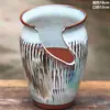 Vaso de flores carnudo doméstico fita de incisão alta entalhe planta zisha cerâmica penhasco pilha velha vaso respirável