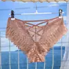 Ropa Interior Femenina de Lujo Transfronteriza Europea y Americana Estilo Francés, Encaje Calado Sexy Moda Transpirable Bragas para Mujer