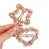 Pinza para el pelo linda de flor rosa para niñas, nuevo modelo 2026, pinza lateral de alta gama para flequillo, accesorio para el cabello