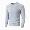 Atacado de Fábrica 2025 Outono e Inverno Novo Estilo Europeu e Americano Gola Redonda Pulôver Suéter de Tricô Manga Longa Tricô Trançado Camisa Base Quente
