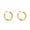 Pendientes de botón dorados simples y personalizados de acero de titanio, resistentes al deslustre, estilo ins de blogger de moda, para mujer