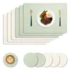 Mantel con Patrón de Vaca Estilo Nórdico Mantel de Cuero PVC Estilo Occidental Aislante Térmico Impermeable Resistente al Aceite Mantel Cuadrado para Platos Mantel Engrosado para Mesa