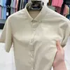 Camisa de Manga Corta de Algodón 100% Gama Alta para Hombre Color Sólido Verano Casual de Negocios Camisa de Hilo Oxford Ropa Profesional para Hombre