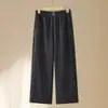 Jeans mom de pierna recta con caída de alta gama, nuevo estilo otoño e invierno, pantalones para mujeres de mediana edad y mayores, cintura elástica, tiro profundo, versión estrecha, pantalones de pierna ancha para mujer