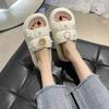 Sandalias de verano EVA de nuevo estilo transfronterizo estilo Chanel con pedrería para mujer, zapatos planos de playa modernos para exteriores e interiores