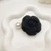 Novo Grampo Bico de Pato Camélia Pérola Primavera e Verão Grampo Lateral Tridimensional Florido Retrô Francês Acessórios de Cabelo Elegantes