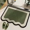 Tapete de Chão para Banheiro de Lama de Diatomáceas com Desenhos Animados, Tapete Absorvente de Secagem Rápida Antiderrapante para Porta de Banheiro, Tapete para Porta de Cozinha Doméstico
