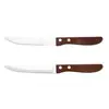 Faca Western de Aço Inoxidável Cabo de Madeira Utensílio Doméstico Faca de Bife 4,5 Polegadas Faca Serrilhada Pontiaguda Faca Universal Fábrica em estoque