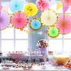 Venta caliente transfronteriza: Macaron, color caramelo, flor de papel, bola, abanico de papel, triángulos, piezas redondas, flores, decoración para jardín de infantes.