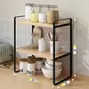 Estante de almacenamiento para cocina, organizador multicapa para especias y platos para encimeras, estante de almacenamiento multifuncional de varios niveles