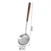 Espátula de Acero Inoxidable 304 con Mango de Nogal para Cocina Casera, Salteado, Cuchara para Sopa, Espumadera, Cuchara para Sopa de Olla Caliente, Juego de Utensilios de Cocina
