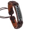 Pulseira de Couro Retro Sonho Inglês Criativa Simples Personalizada Tecida à Mão Joia de Pulseira Masculina Europeia e Americana