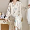 Vestido de confinamento de gaze de algodão para maternidade verão camisola de amamentação quarto de maternidade hospitalar plus size pijama para gestantes primavera e outono