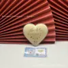 Amor no Dia dos Namorados Chinês Peça de Ouro em Forma de Coração 52mg Ouro Puro 999 Presente de Dia dos Namorados Chinês Ouro Casca d'Água Atacado