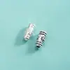 Cuentas Espaciadoras de Plata de Ley S925 Electrochapadas Tubo Recto Pequeño Cuentas Espaciadoras de Nudo de Bambú Pulsera de Cuerda Trenzada Hecha a Mano DIY Copo de Nieve Flor Pequeña Cuentas Sueltas
