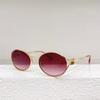 Nuevo Producto Miaojia Gafas de Sol Ovaladas Smu52Y Populares en Xiaohongshu Mismo Estilo Gafas de Sol de Metal Moda Estilo Callejero para Mujer