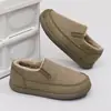 Botas de Nieve 2026 para Hombre Estilo Nuevo de Invierno Más Terciopelo Engrosado Zapatos de Pan Papá Cálidos Perezosos Casuales Zapatos de Algodón del Noreste