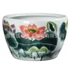 Maceta Cerámica Azul y Blanca Pintada a Mano Estilo Chino Jingdezhen, Maceta de Loto, Maceta Grande para Jardín, Maceta para Peces Dorados, Maceta para Tortugas, Acuario, Maceta para Árboles