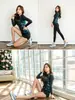2026 Modelo Nuevo Estilo Japonés y Coreano Conjunto de Dos Piezas para Mujer Traje de Baño de Manga Larga Protector Solar para Playa Venta al por Mayor en Stock para Comercio Transfronterizo