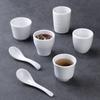 Melamina a8 banquete de estado branco xícara de sopa xícara de arroz xícara de ensopado louça imitação de porcelana xícara comercial xícara de plástico suporte para colher e pauzinhos louça
