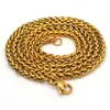 Cadena Florero quilla dorada Collar de acero de titanio nuevo para hombres y mujeres Collar de acero inoxidable Accesorios de joyería