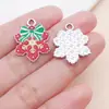 20 Nuevos Goteo de Aceite Blanco K Trineo de Navidad Gato Manzana Aleación Accesorios DIY Colgante de Pulsera Colgante Amazon