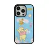 Capa Azul Urso de Desenho Animado Maçã 15 para Celular 11/12 Adequada para iPhone 16Pro Desenho Animado Magnético 13Promax