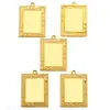 DIY Aleación Rectangular Cuadrado 29*21mm Diámetro Interior Piedra del Tiempo Base Accesorios de Joyería Colgante Colgante C06