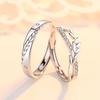 Anillo de pareja de plata esterlina un par de anillos de confesión de nicho de lujo ligero para hombre y mujer regalo del 520 Día de San Valentín para novia