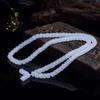 Pulsera de Jade Hotan Jade Blanco Pulsera Multicírculo Pulsera para Pareja Collar de Cuentas Estilo Antiguo Jade Simple Cadena de Lana