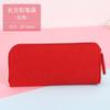 T College Style Felt Zipper Pencil Case Cor Sólida Grande Capacidade Feltro Lápis Caso Papelaria Simples Bolsa Papelaria Estudante Caixa