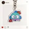 Chaveiro Peixe Feio Explosões Pingente Acrílico Desenho Animado Fofo Estojo de Caneta Mochila Pingente de Desenho Animado Chaveiro de Estudante