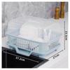 Escurridor de Platos Cocina Almacenamiento de Cubiertos Escurridor de Platos Escurridor de Agua Encimera del Hogar Filtro para Tazones y Palillos Lugar para Poner Agua Cesta Escurridora para Tazones