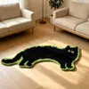 Alfombra de salón para el hogar de terciopelo de dibujos animados, alfombra frontal de espejo, alfombra suave con mechones antideslizante para salón, dormitorio, alfombra de noche para niños