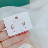 Liyu Jewelry Pendientes de Moda Pequeños Simples Elegantes Super Hada Aguja de Plata S925 Nuevos con Pedrería Lindos Pendientes de Mariposa