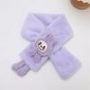 Bufanda Infantil de Peluche de Dibujos Animados Linda Otoño e Invierno Cálida Bufanda Cruzada para el Cuello para Niños y Niñas Protector de Cuello Grueso a Prueba de Frío