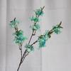 Simulação transfronteiriça ramo de flor de macieira decoração de casa ao ar livre flor artificial casamento decoração de casamento paisagem ramo de flor de pessegueiro atacado